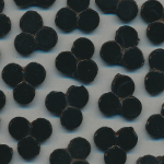 Glas-Perlen jet-schwarz, Inhalt 25 Stück, antik,...