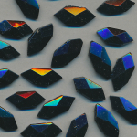 Glas-Perlen jet-schwarz, Inhalt 20 Stück, antik, 2-Loch, Größe 16 x 6 mm
