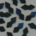 Glas-Perlen jet-schwarz, Inhalt 14 Stück, antik, Größe 20 x 8 mm