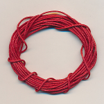 Baumwollband rot, Inhalt 2,40 m, Gr&ouml;&szlig;e 1 mm, gewachst