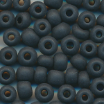 Rocailles schwarz matt, Inhalt 13 g Größe 6,0 mm