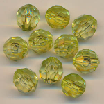 Perlen hell grün, Inhalt 5 Stück, Größe 10 mm, Acryl