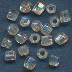 Cut-Perlen kristall, Inhalt 20 St&uuml;ck, Gr&ouml;&szlig;e 4 mm, antik, Facetten