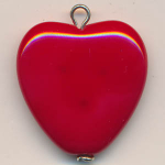Anhänger Herz rosa grün, 1 Stück, Größe 25 mm
