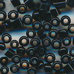 Rocailles Mix schwarz black, Inhalt 17 g, Größe 11/0 -9/0