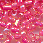 Rocailles rosa lüster, 20 Gramm, Größe 13/0, facettiert echte-alte Cut-Perlen