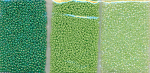 Rocailles böhmisch 3 Farben grün, Inhalt 30 g, Größe 11/0 - 10/0