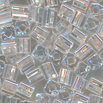 W&uuml;rfel-Perlen kristall l&uuml;ster, Inhalt 20 g, Gr&ouml;&szlig;e 2 mm