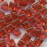 Dreieckperlen herbst-rot transparent, Inhalt 20 g, Gr&ouml;&szlig;e 4 mm