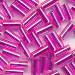 Stiftperlen pink Silbereinzug, Inhalt 20 Gramm, Gr&ouml;&szlig;e 4,6 x 2,0 mm