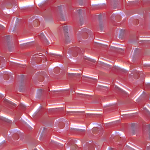 Stiftperlen rosa matt Silbereinzug, Inhalt 20 Gramm, Gr&ouml;&szlig;e 2,3 x 2,0 mm