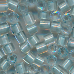 Hexa-Cut-Perlen blau-grau kristall, Inhalt 20 g, Gr&ouml;&szlig;e 10/0