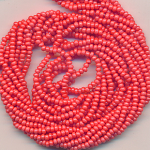 Rocailles corall rot hell, Inhalt 12,5 g, Größe 11/0, böhmisch Strang 