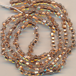 Rocailles kristall copper lining, Inhalt 12 g, Größe 6/0, böhmisch Strang