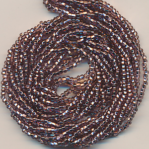 Rocailles violett Silberblatt, Inhalt 5,5 g, Größe 11/0, böhmisch Strang