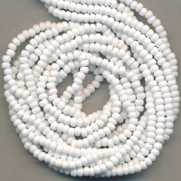 Rocailles weiß, Inhalt 19 g, Größe 8/0, böhmisch Strang