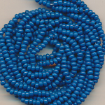 Rocailles blau, Inhalt 18,5 g, Gr&ouml;&szlig;e 8/0, b&ouml;hmisch Strang 