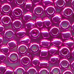 Rocailles pink metallic, Größe 11/0  (2,1 mm), 100 Gramm