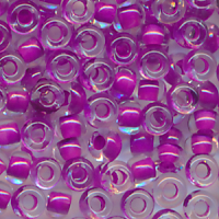 Rocailles kristall lining violett, Größe 10/0...