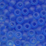 Rocailles blau matt, Inhalt 21 g, Gr&ouml;&szlig;e 10/0, b&ouml;hmisch
