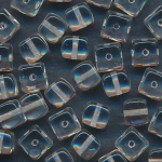 Glasperlen kristall, Inhalt 20 Stück, Größe 6 mm, Würfel