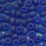 Rocailles nacht blau matt, Inhalt 14 g, Gr&ouml;&szlig;e 6,2 mm, b&ouml;hmisch