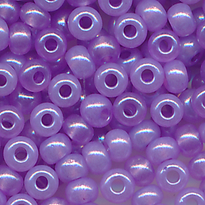 Rocailles lila soft lüster, Inhalt 8 g, Größe 11/0 (2,1 mm) böhmisch