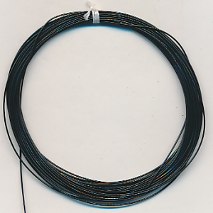 Juwelierdraht nylonummantelt schwarz, Größe 0,45 mm, Inhalt 5 lfm