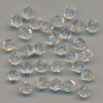 Facettenperlen kristall klar, Inhalt 30 St&uuml;ck, Gr&ouml;&szlig;e 4 mm