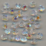 Facettenperlen kristall rainbow, Inhalt 20 St&uuml;ck, Gr&ouml;&szlig;e 4 mm, AB