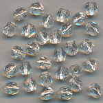 Facettenperlen kristall Silberblatt, Inhalt 30 Stück,...