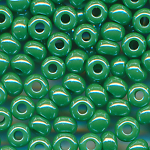 Rocailles grün lüster, Inhalt 12 g, Größe 8/0, böhmisch*