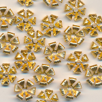 Perlkappen gold, Inhalt 10 Stück, Größe 11 mm