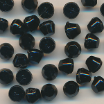 Glas-Perlen jet-schwarz, Inhalt 30 Stück, antik,...