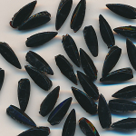 Glas-Perlen jet-schwarz, Inhalt 30 Stück, antik,...