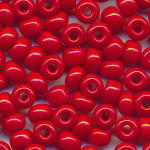 Rocailles ruby rot, Inhalt 18 g, Gr&ouml;&szlig;e 4,5 mm, b&ouml;hmisch
