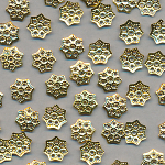 Perlkappen goldfarbig, Inhalt 20 Stück, Größe 6 mm
