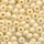 Rocailles opak poliert vanille oker, Größe 8/0  (3,0 mm), 100 Gramm