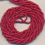 Rocailles rubin rot l&uuml;ster, Inhalt 8,5 g, Gr&ouml;&szlig;e 11/0, b&ouml;hmisch Strang *