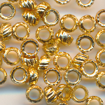 Metallperlen goldfarben Mini-Spacer, Inhalt 20 St&uuml;ck, Gr&ouml;&szlig;e 3,5 mm