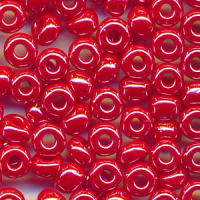 Rocailles rot lüster, Inhalt 8 g, Größe...