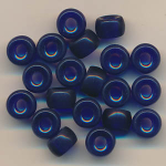 Glasperlen dark blau, Inhalt 20 St&uuml;ck, Gr&ouml;&szlig;e 9 x 6 mm