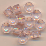 Glasperlen rosa, Inhalt 13 St&uuml;ck, Gr&ouml;&szlig;e 9 x 6 mm