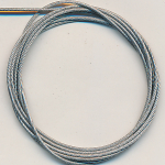 Juwelier-Draht, silberfarbig, 1,00 m x 1,0 mm, nylonummantelt
