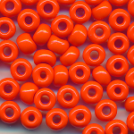 Rocailles orange, Inhalt 12 g, Größe 6,5 mm...