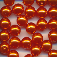 Wachsperlen orange, Inhalt 30 Stück,...
