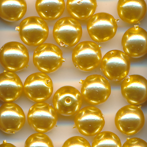 Wachsperlen gold, Inhalt 30 Stück, Größe 6 mm, Glasperlen