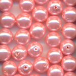 Wachsperlen hell rosa, Inhalt 30 St&uuml;ck, Gr&ouml;&szlig;e 6 mm, Glasperlen