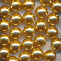 Wachsperlen brokat gold, Inhalt 30 Stück,...