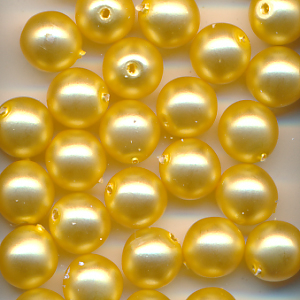Wachsperlen gold matt, Inhalt 30 Stück, Größe 6 mm, Glasperlen